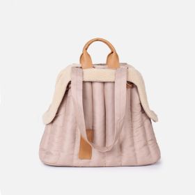 Cat Portable Breathable Shoulder Bag Detachable Pet Products Handbag (Color: beige)