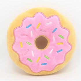 New Donut Pet Plush Toy (Color: pink)