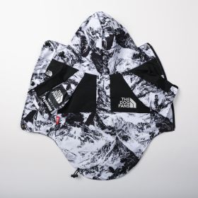 Windproof And Rainproof Large Dog Raincoat Pet Shell Jacket (Option: Black And White Snow Mountain-2XL)