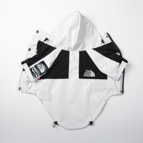 Windproof And Rainproof Large Dog Raincoat Pet Shell Jacket (Option: Pure white-L)