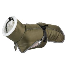 Winter Large Dog Golden Retriever Jarre Aero Bull Corgi Puppy Clothes Warm (Option: Army Green-2XL)