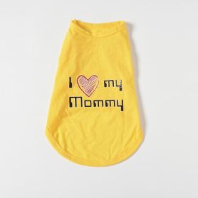 Fashion Personalized Dog Cartoon Vest (Option: Yellow-L)